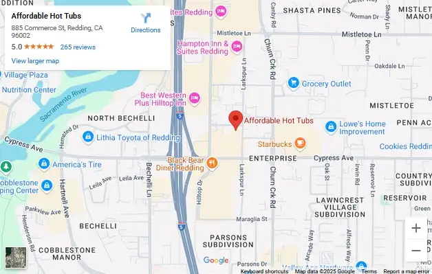 Affordable Hot Tubs 4u Map